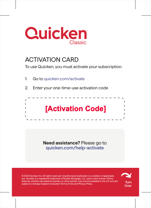 QuickenActivationCard_support QuickenActivationCard_support