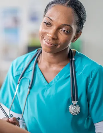 Nurse smiling