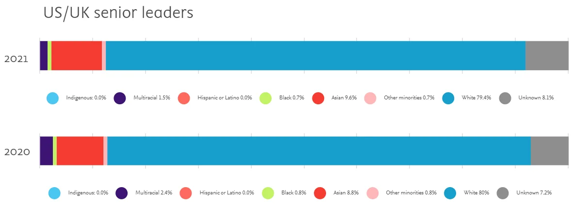 Race & ethnicity - US-UK senior leaders